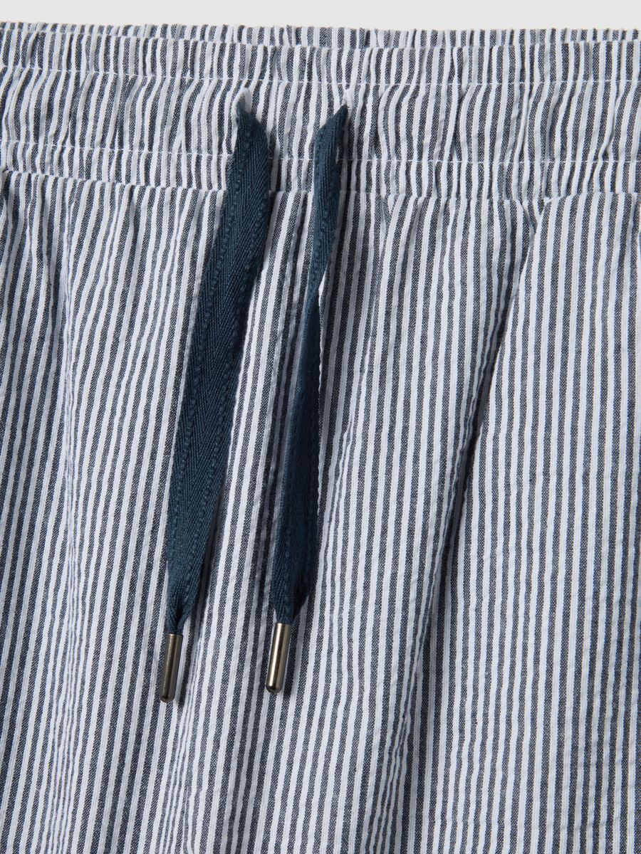 Pure cotton multicoloured striped pyjama shorts, regular fit_5