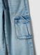 Blue pure cotton regular fit cargo pocket trousers for boys_3