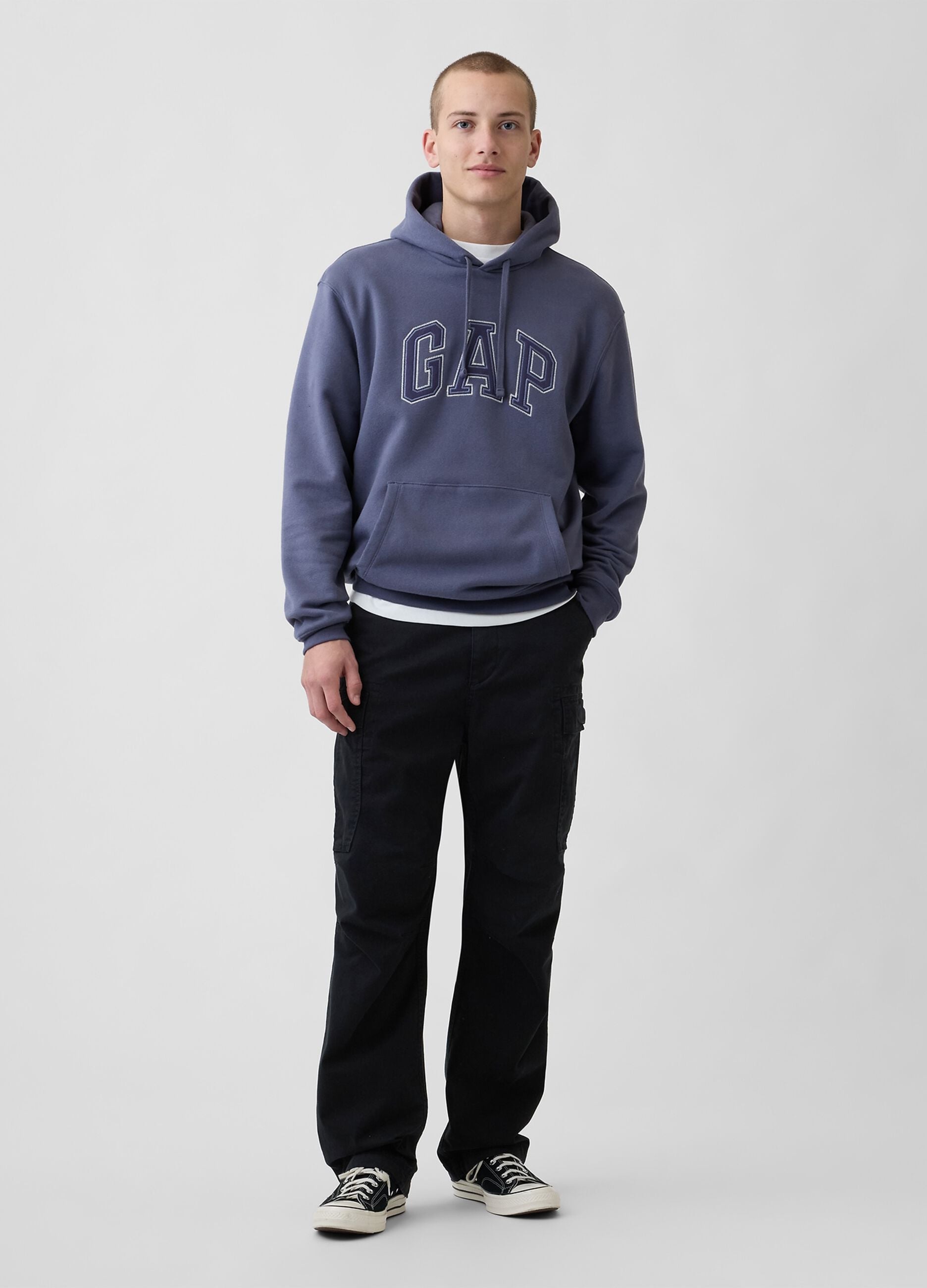 Logo hoodie in cotton blend