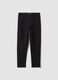 Girls&rsquo; black slim-fit stretch organic cotton treggings_0