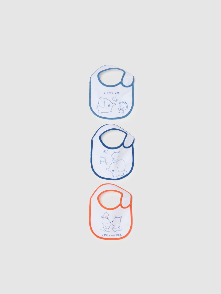 Tripack Multicolour Cotton Bibs for Babies_0
