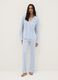 Pure Viscose Multicolour Check Pyjama Regular Fit with V-Neck_0