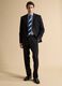 Black stretch viscose blazer with classic lapels_1