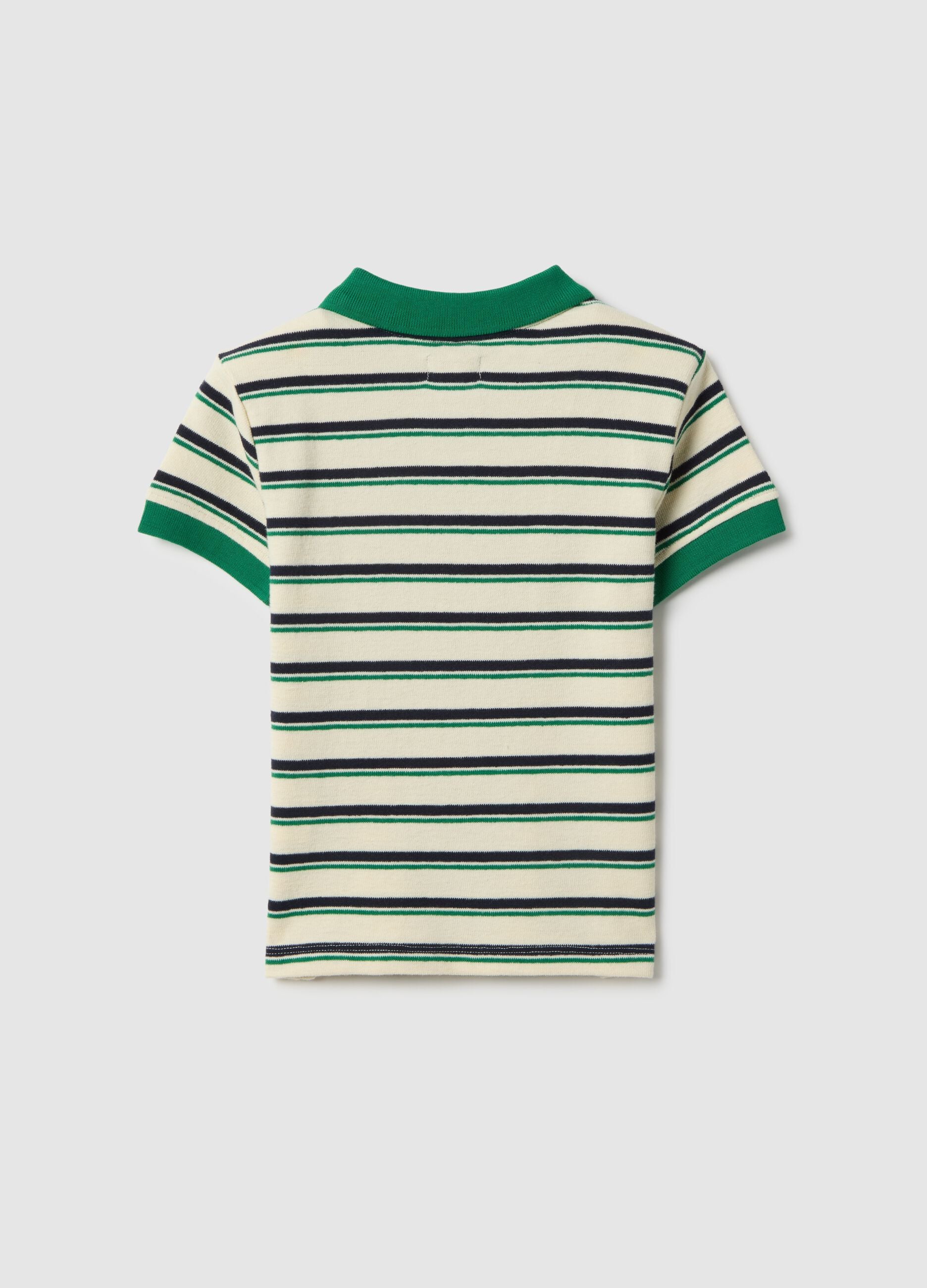 Children's multicolour striped cotton blend polo regular fit