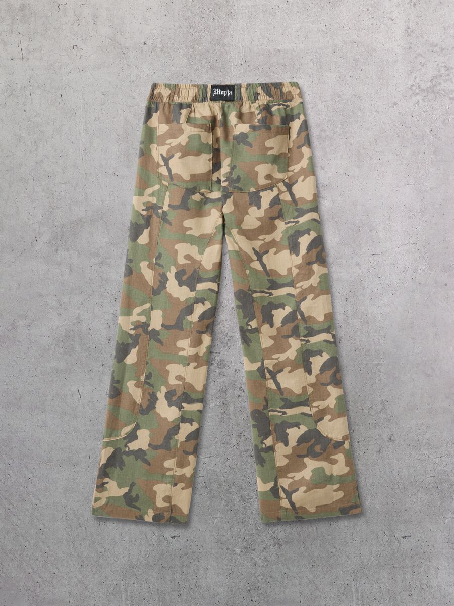 100% Linen Wide-Leg Camo Trousers_6