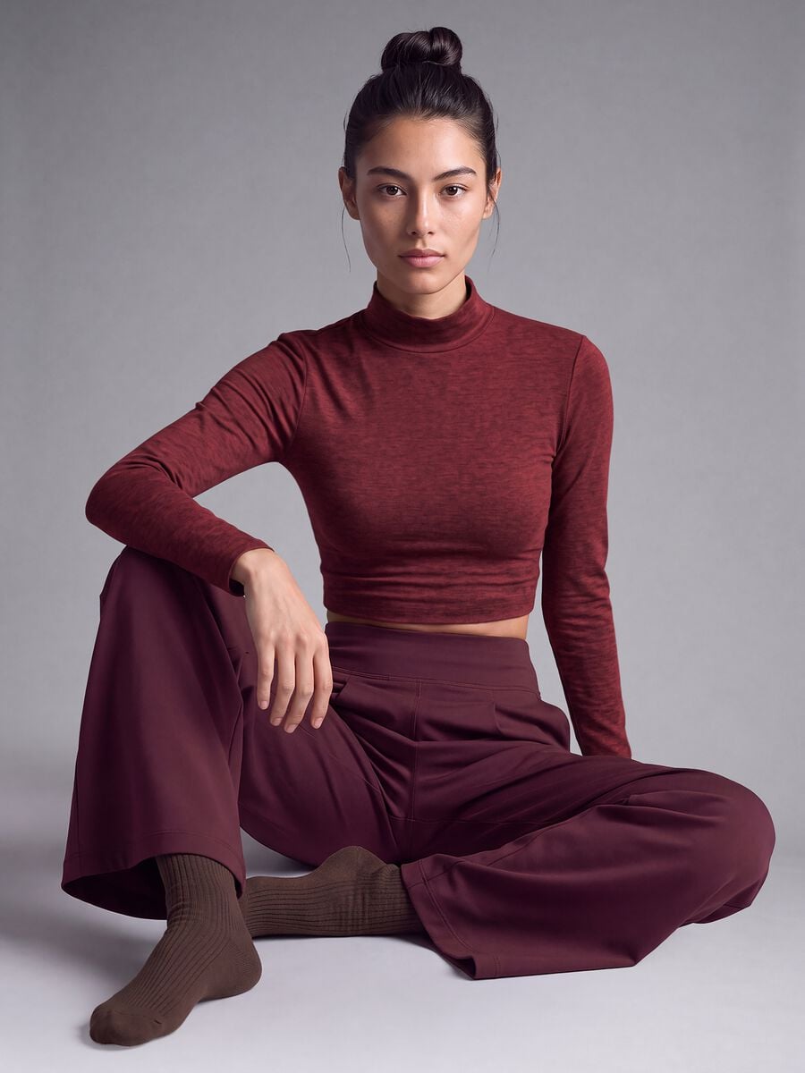 Purple wide-leg stretch sports trousers ALTAVIA STUDIO_1