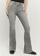 Grey stretch-cotton flared-leg jeans_1