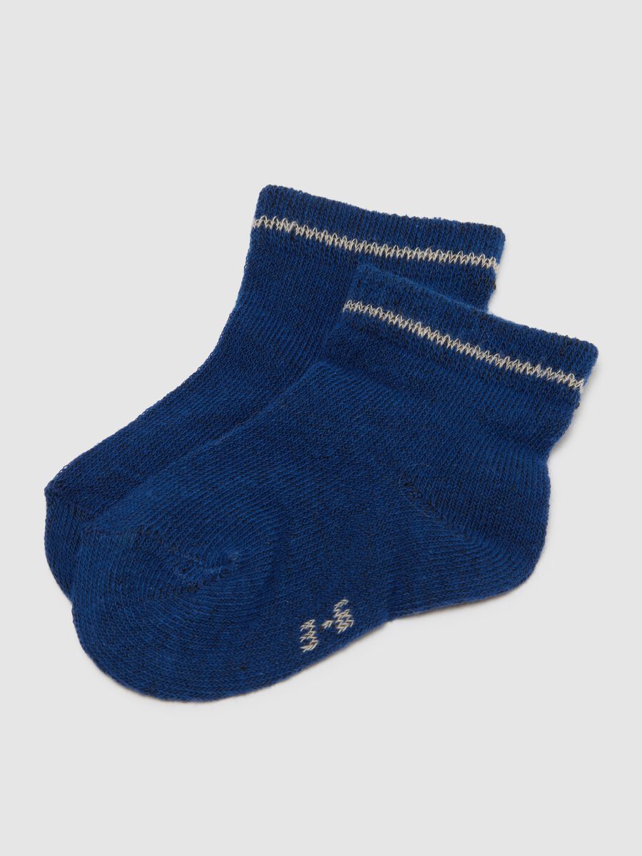 Twin Pack of Newborn Multicolour Cotton Blend Socks - Regular Fit_2