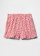 High-waisted pink floral shorts_0