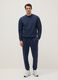 Blue Regular Fit Cotton Blend Jogger Trousers_0