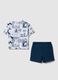 Boys' multicolour pure cotton t-shirt and shorts set, regular fit_1
