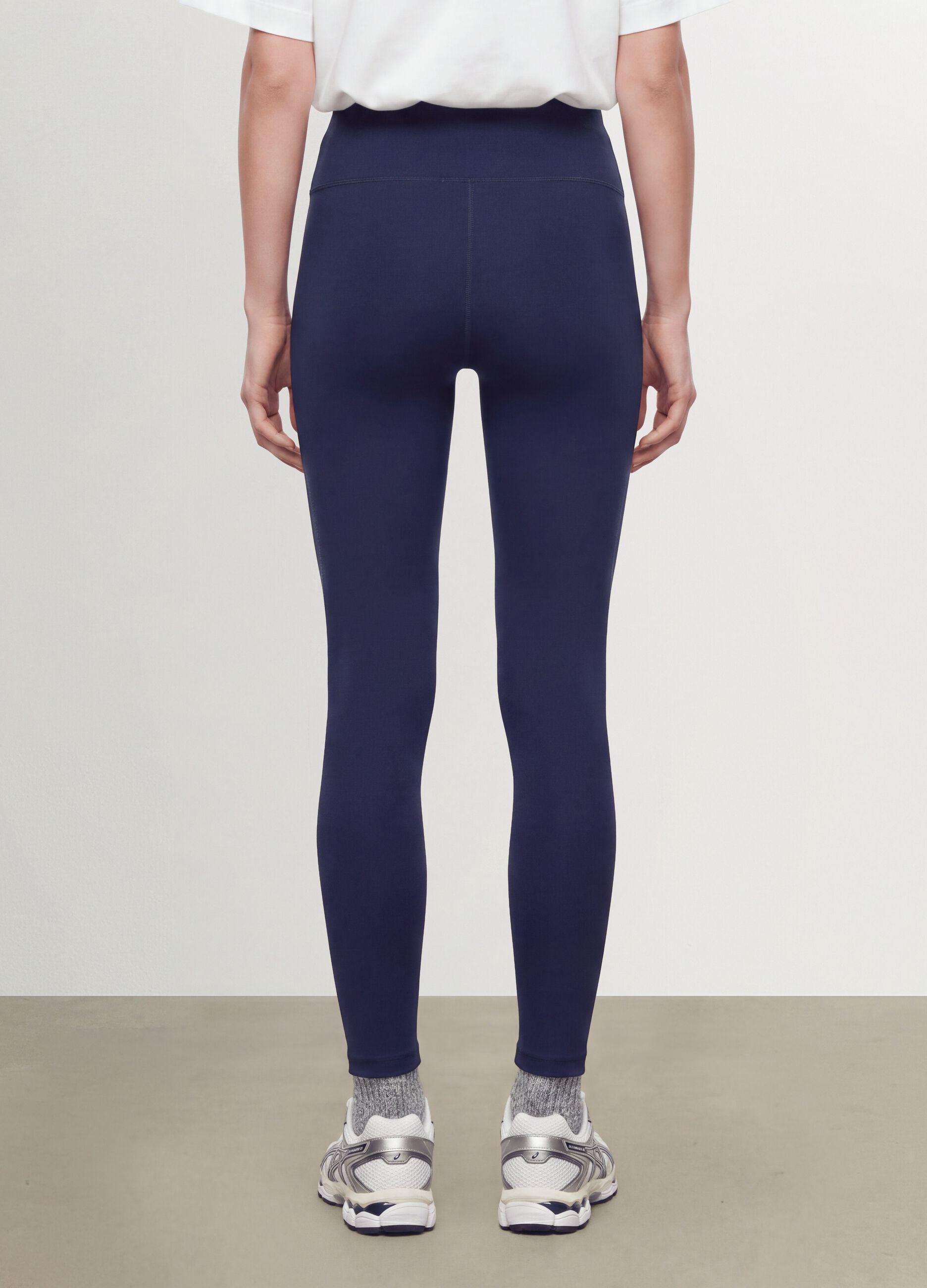 Blue slim-fit stretch cotton leggings