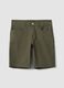 Shorts verdi in puro cotone regular fit_4
