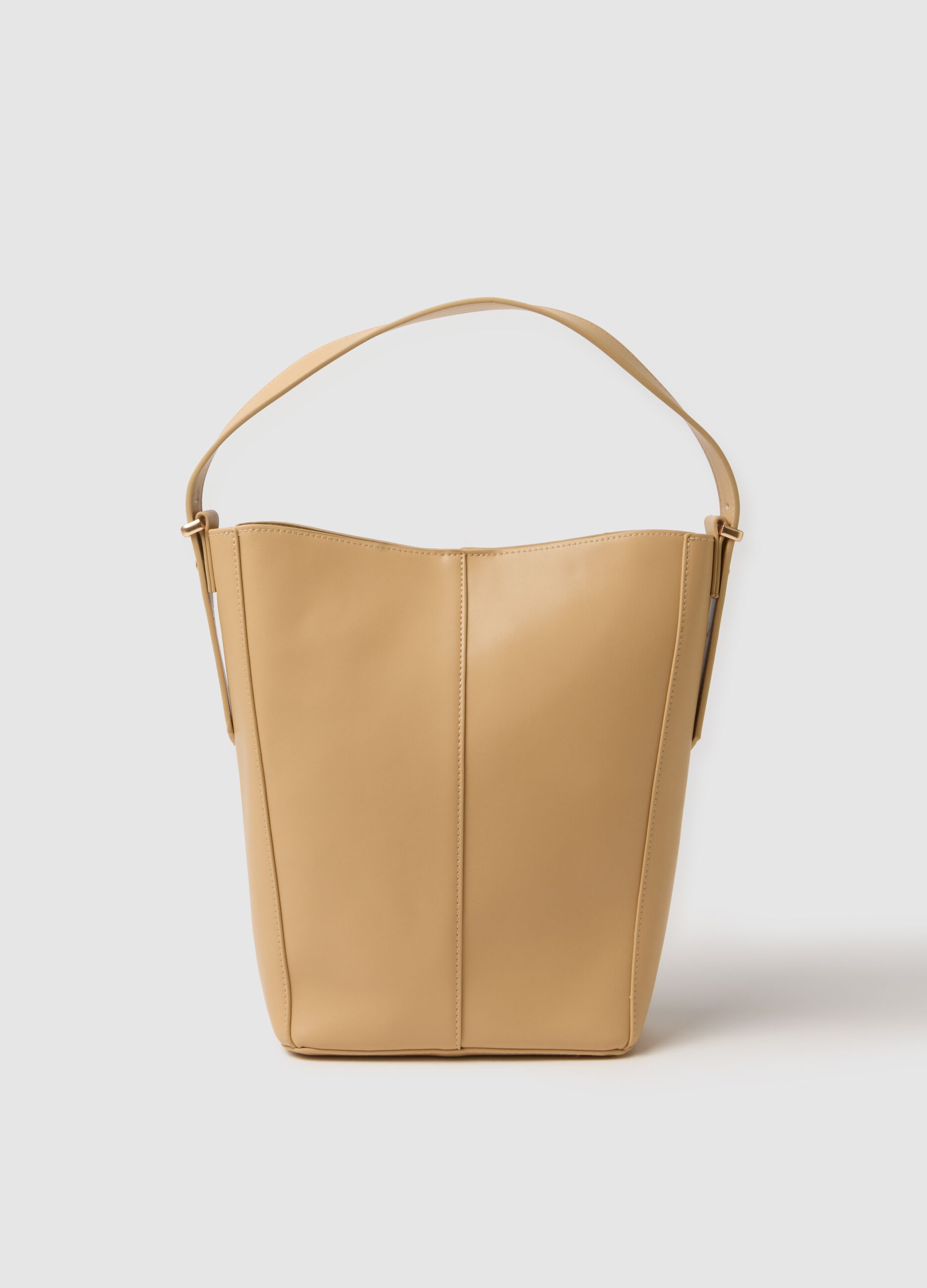 Beige Bucket Bag