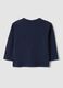 Blue pure organic cotton T-shirt with print for boys_1