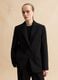 Black Viscose Blend Blazer Regular Fit_1