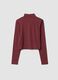 Red cropped stretch top with high neck, Easy Dry fabric &ndash; ALTAVIA STUDIO_6