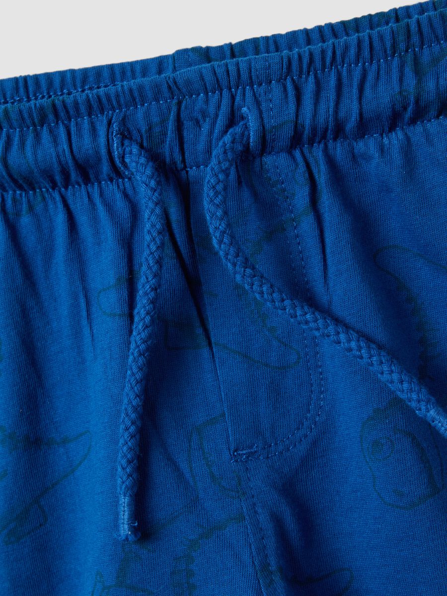 Bipack shorts in puro cotone blu da bimbo regular fit_2