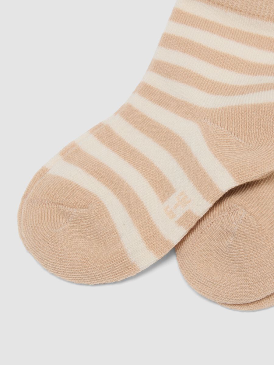 3-pack of beige socks in organic stretch cotton_2