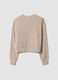 Beige ribbed stretch-viscose crew-neck T-shirt, regular fit_2