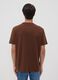Brown pure cotton jersey slogan T-shirt, regular fit_3