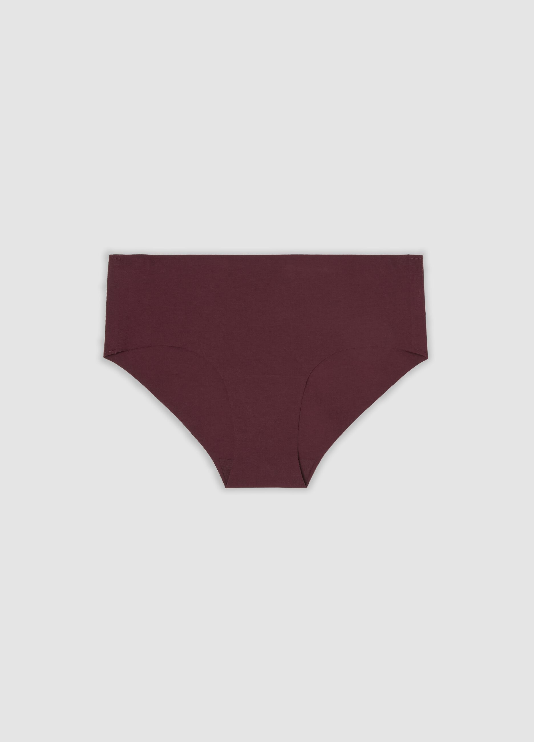 Purple organic stretch cotton hipster briefs