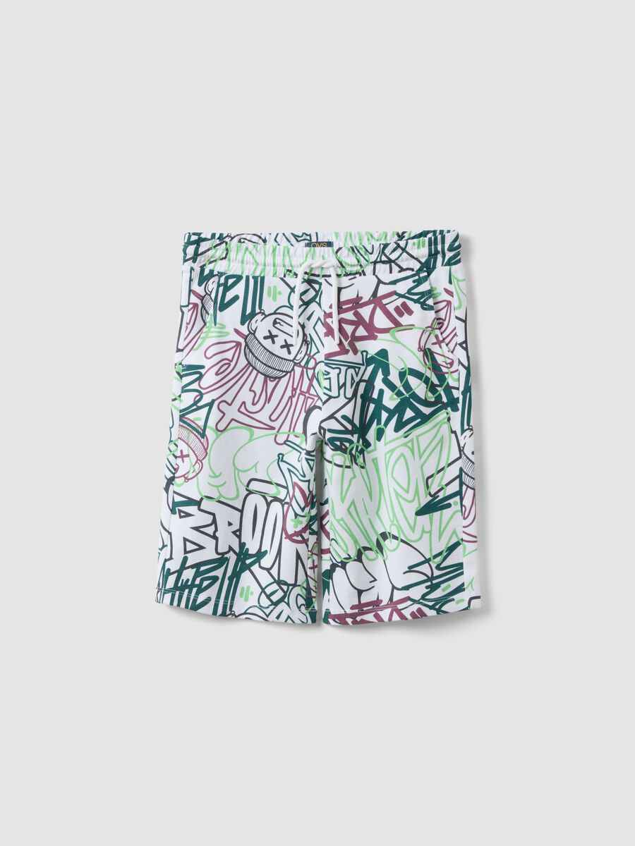 Short in puro cotone multicolor da ragazzo regular fit_3