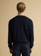 Blue crew-neck jumper in a cotton and cashmere blend, regular fit_3