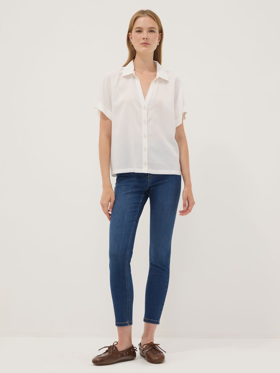 Blue skinny-fit stretch cotton-viscose jeans_0