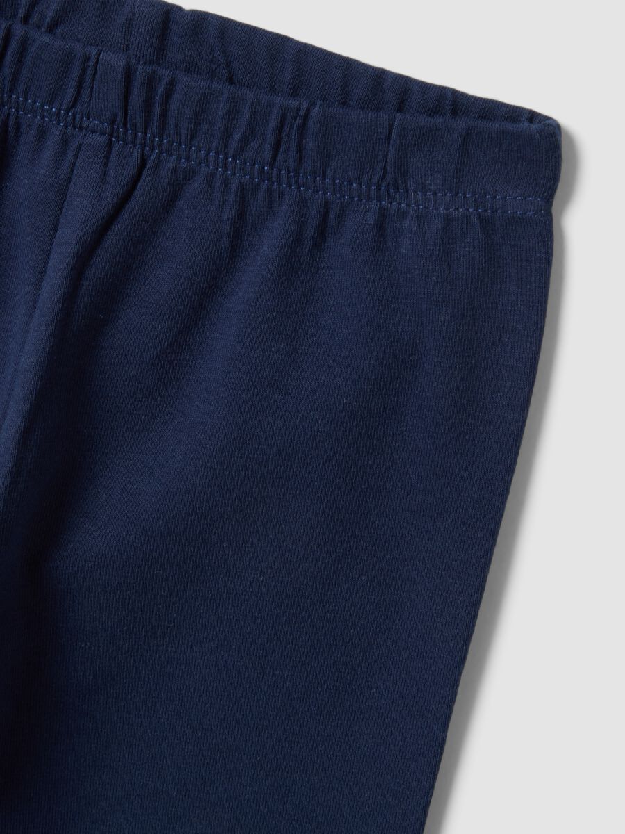 Bipack leggings in cotone elasticizzato multicolor per bimba_2