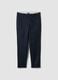 Blue regular-fit stretch cotton twill chino trousers_0