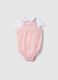Newborn Girl's Multicolour Pure Cotton Overall T-shirt Set_0
