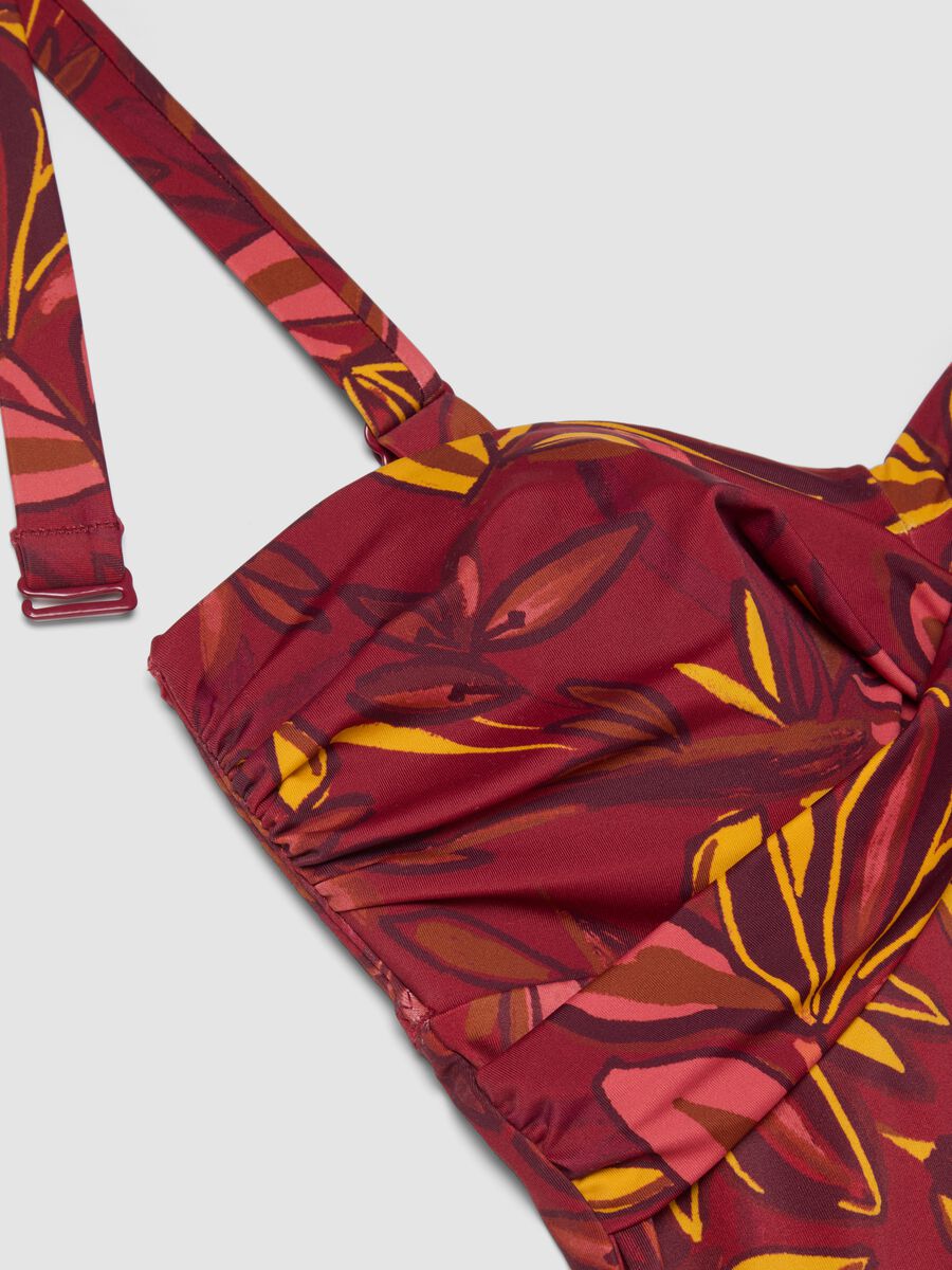Multicoloured stretch floral-print swimsuit_5
