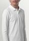 Boys&rsquo; white organic cotton piqu&eacute; polo shirt, regular fit_1