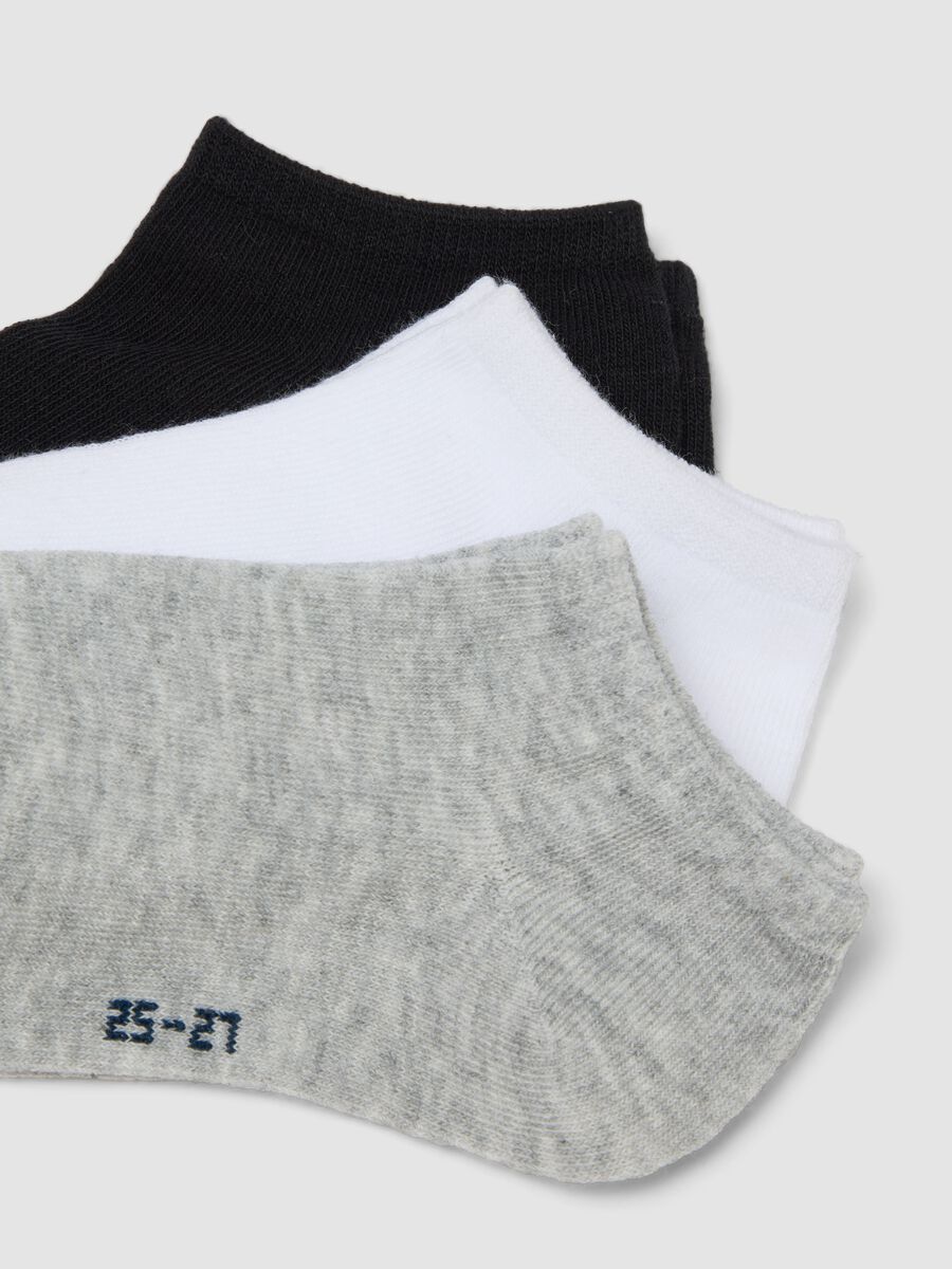 Multipack of five multicolour organic cotton ankle socks for boys_1