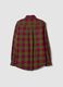 Green checked pure cotton flannel shirt, regular fit_6