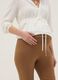 Brown Slim Maternity Trousers in Stretch Viscose_3