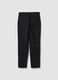 Black slim-fit stretch cotton trousers_2