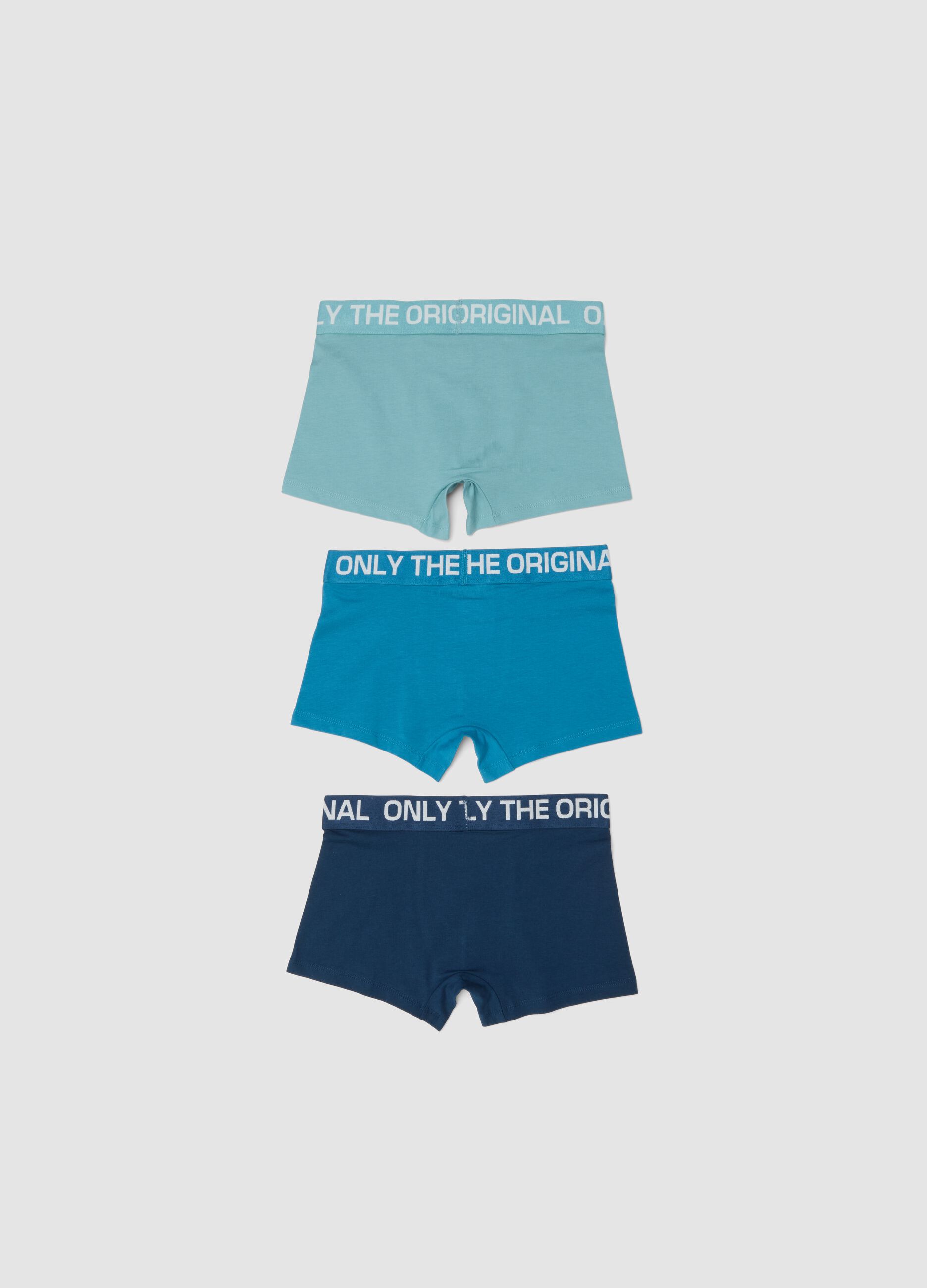 Boys&rsquo; multicolour stretch cotton boxer 3-pack