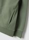Green hooded sweatshirt with zip for kids in pure cotton regular fit_3