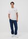 White pure cotton jersey T-shirt with "Water your Flowers" print, regular fit_1