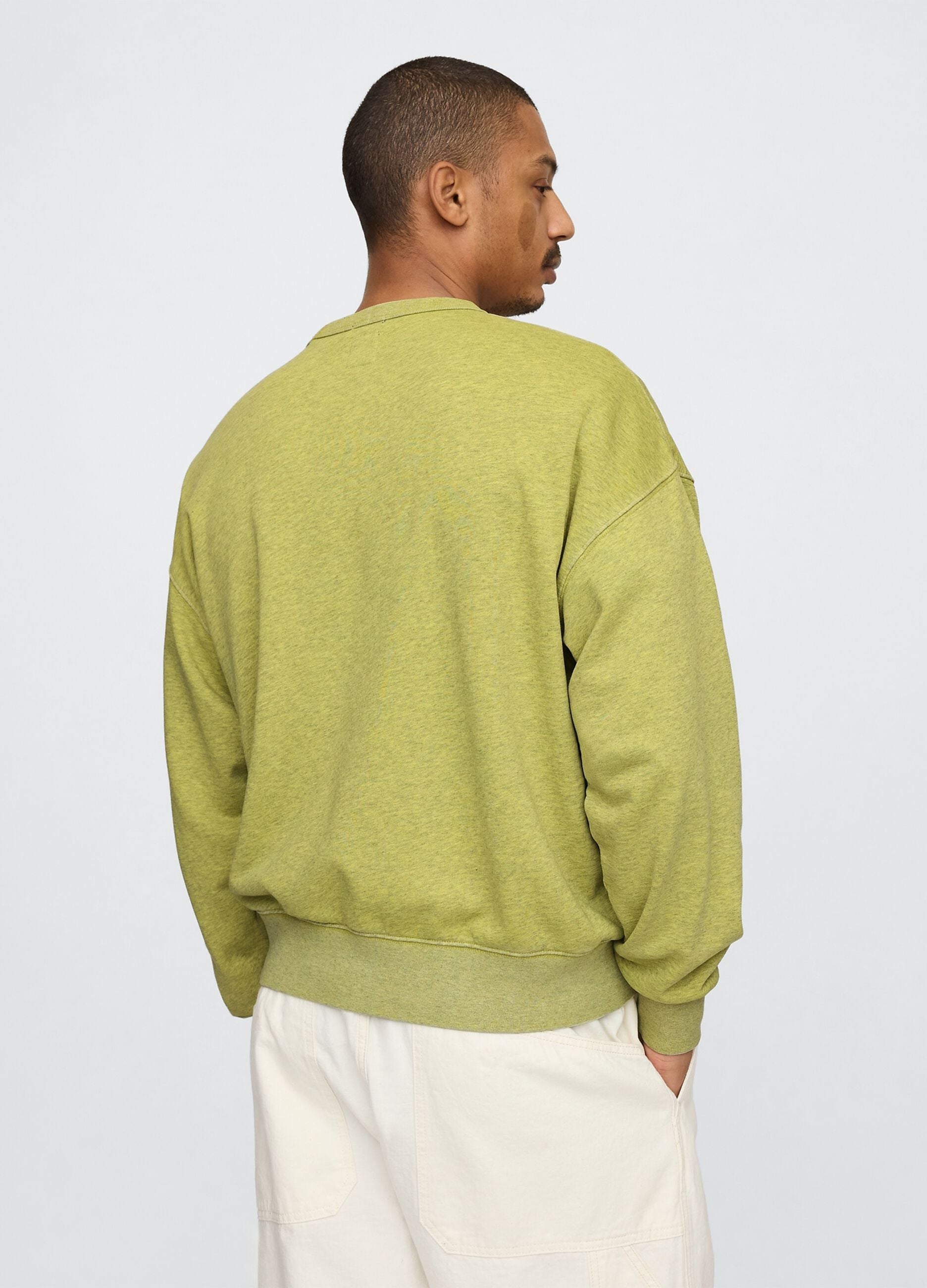 Green Sweatshirt with Embroidered Logo
