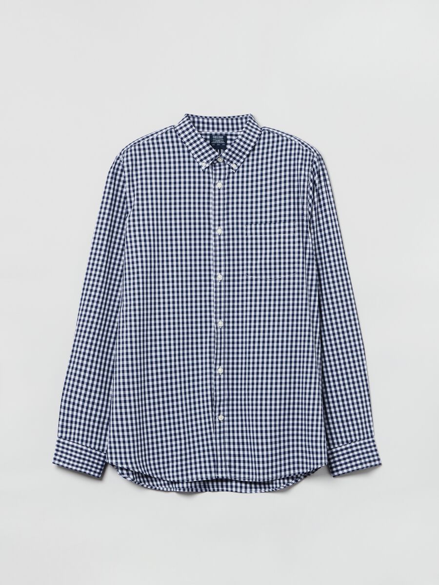 Shirt in Coolmax&reg; fabric with gingham pattern_1