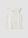 White organic cotton tank top with ruffle trim_1