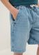 Boys&rsquo; blue denim shorts in cotton blend, straight fit_2
