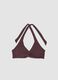 Purple braided triangle bikini top in stretch fabric_4