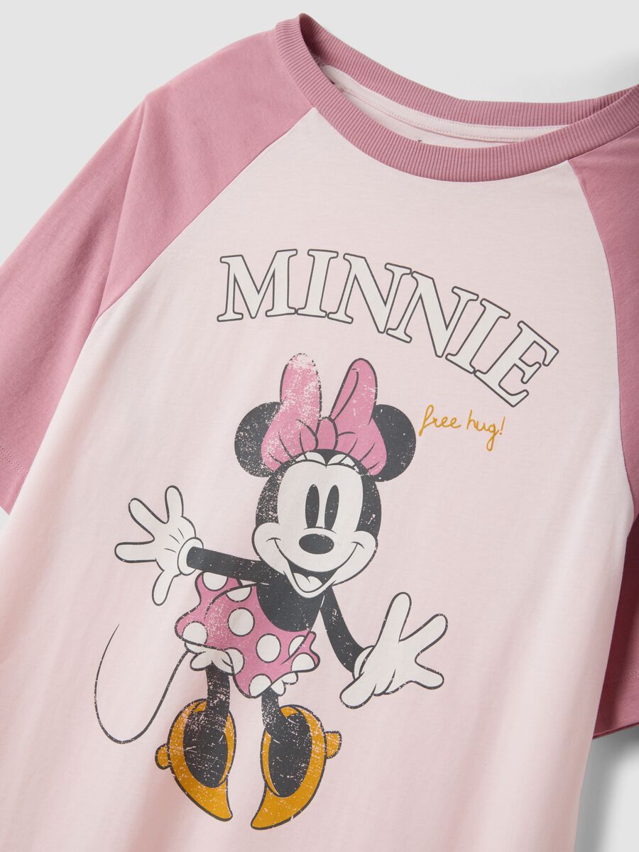Camicia da notte rosa in puro cotone organico con stampa Minnie_6