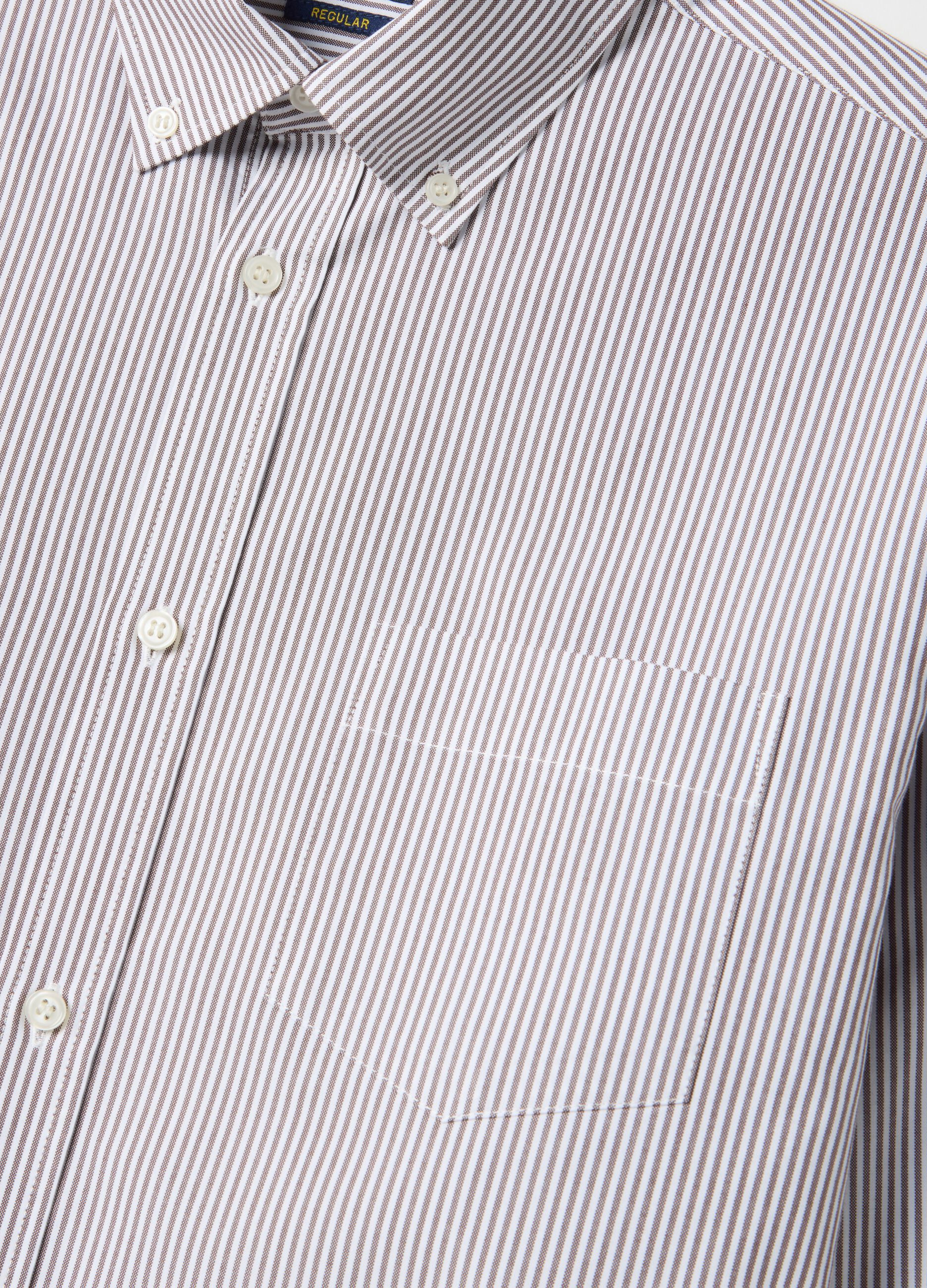 Multicolour Striped Cotton Blend Shirt - Regular Fit