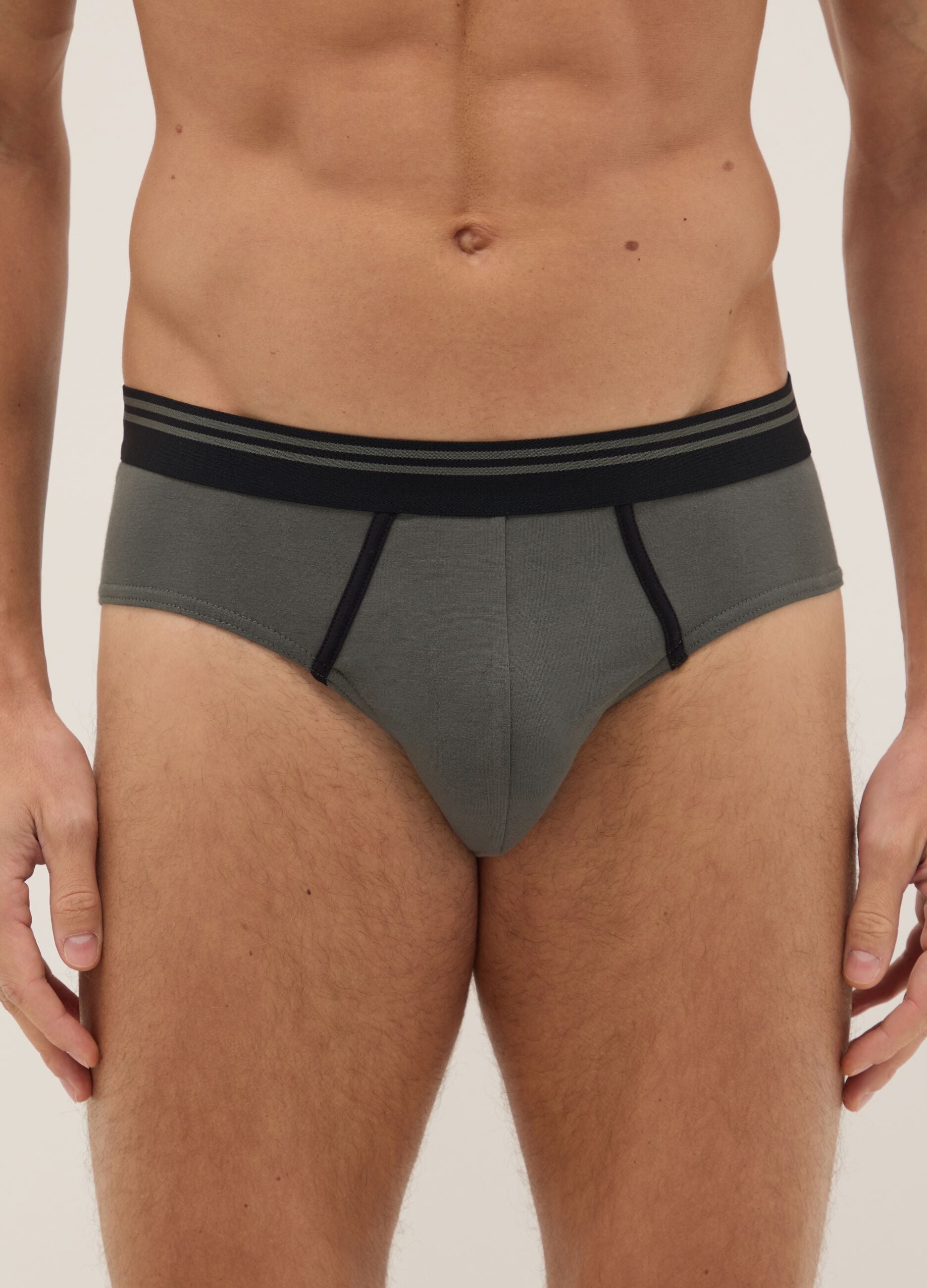 Tripack Regular Fit Multicolour Stretch Cotton Briefs