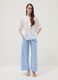 White pure cotton shirt with broderie anglaise embroidery, regular fit_1